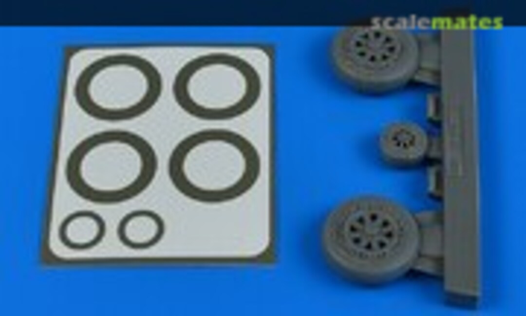 1:48 Saab J-29 Tunnan wheels & paint masks (Aires 4822) 4822