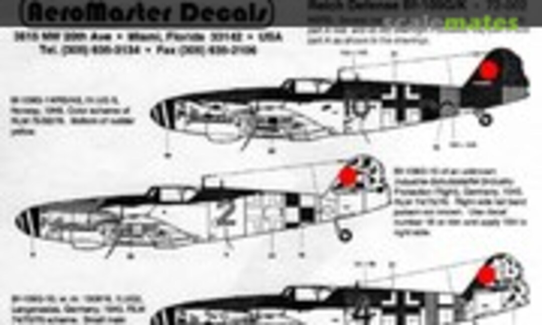1:72 Reich Defense Bf 109 G/K (AeroMaster 72-002) 72-002