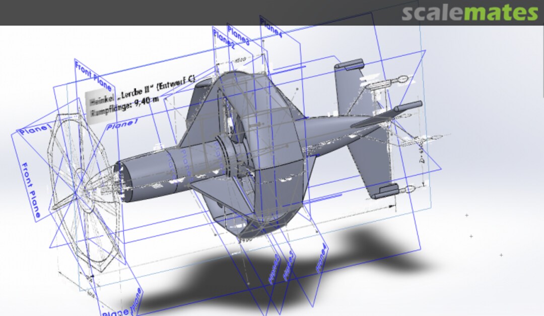 Boxart Heinkel Lerche II "Entwurf C" 0720003 A.B.&K Hobby Kits