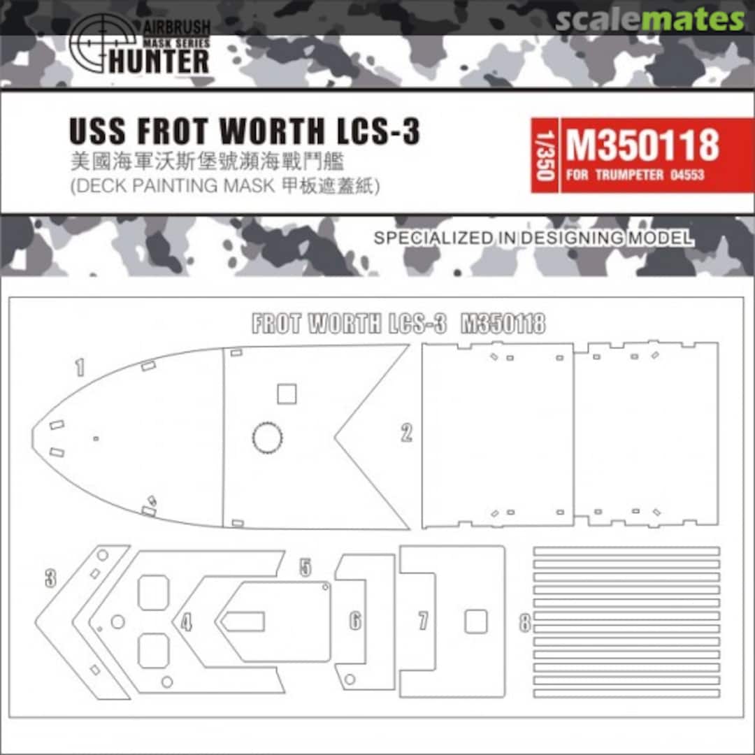 Boxart USS Fort Worth LCS-3 deck masking sheet M350118 Hunter Boxart USS Fort Worth LCS-3 deck masking sheet M350118 Hunter