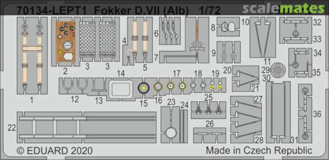 Boxart Fokker D. VII (Alb) PE-set 70134-LEPT Eduard Boxart Fokker D. VII (Alb) PE-set 70134-LEPT Eduard