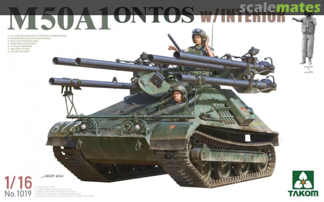 Boxart M50A1 Ontos with Interior 1019 Takom Boxart M50A1 Ontos with Interior 1019 Takom