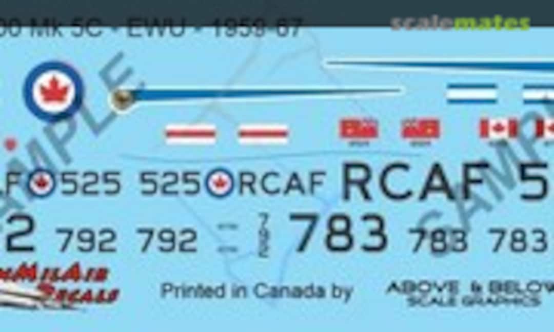 1:72 Avro CF-100 Canuck Mk. 5 - EWU (1959-67) (Above & Below Graphics 625) 625