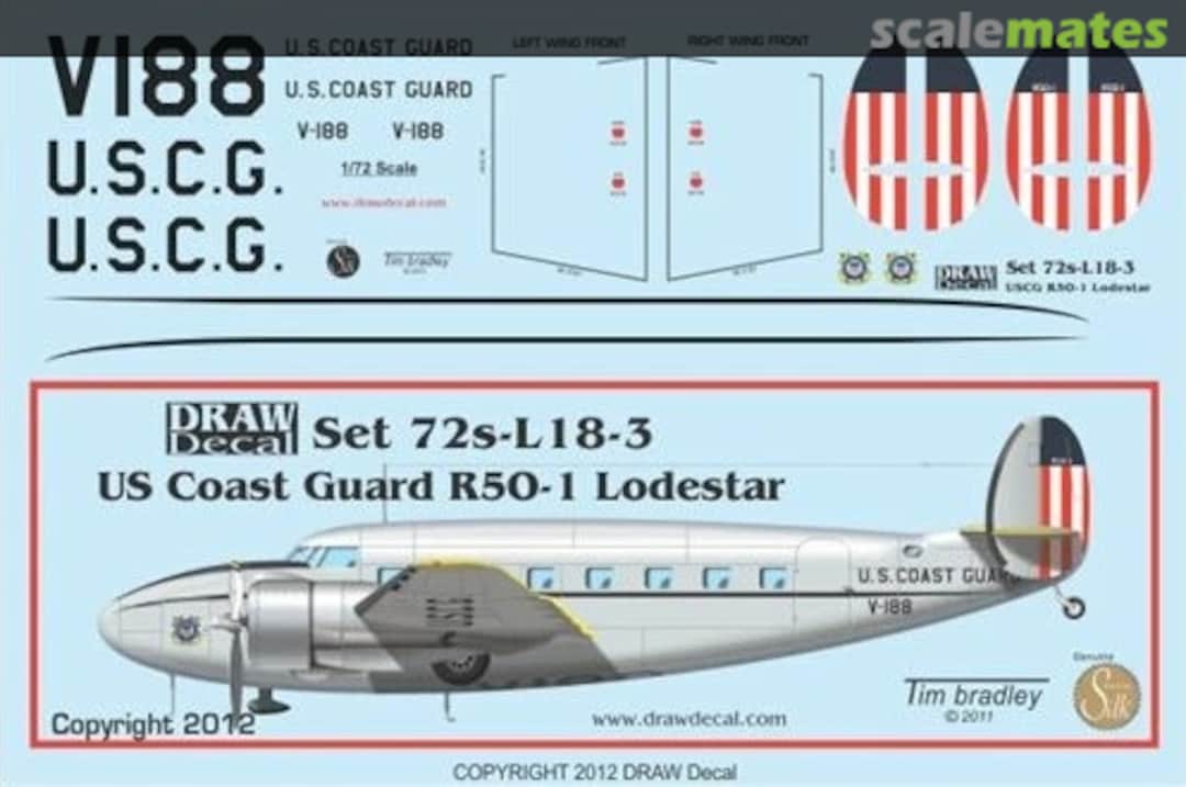 Boxart US Coast Guard LO-5 Lodestar 72-L18-3 Draw Decal Boxart US Coast Guard LO-5 Lodestar 72-L18-3 Draw Decal