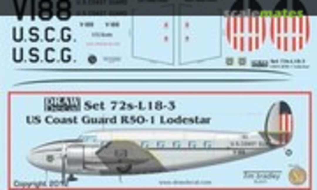 1:72 US Coast Guard LO-5 Lodestar (Draw Decal 72-L18-3) 72-L18-3