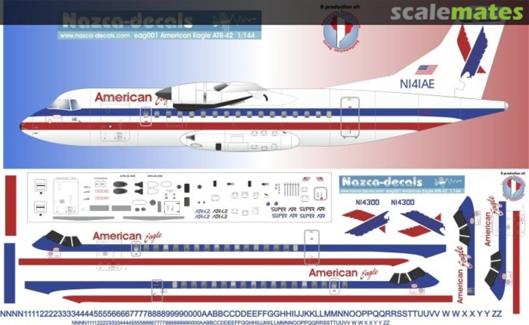 Boxart ATR 42-300 AAL001 Nazca decals Boxart ATR 42-300 AAL001 Nazca decals