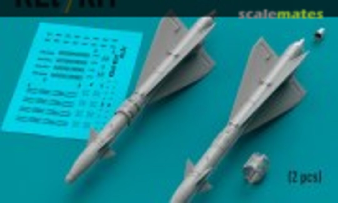 1:48 R-40TD (AA-6 Acrid) missiles (2 pcs) (MiG-25PD, MiG-25PDS) (3D printed) (ResKit RS48-0527) RS48-0527
