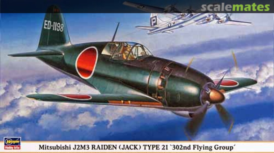 Boxart Mitsubishi J2M3 Raiden (Jack) Type 21 '302nd Flying Group' 09667 Hasegawa