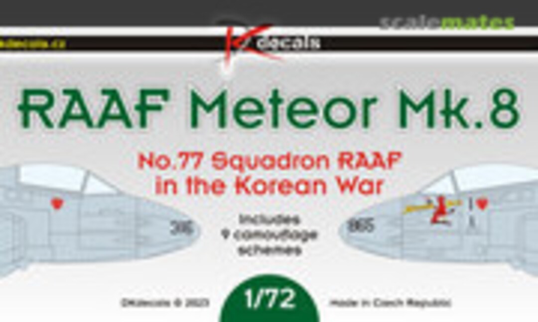 1:72 RAAF Meteor Mk.8 (DK Decals 72109) 72109