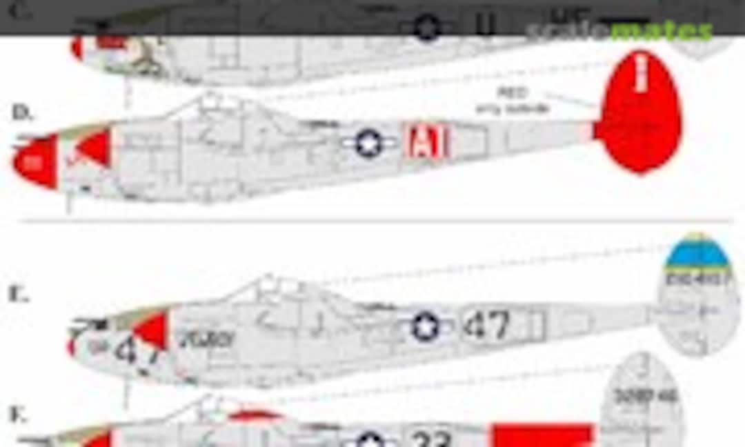 1:72 P-38J/L Lightning with stencils (UpRise Decal UR72175) UR72175