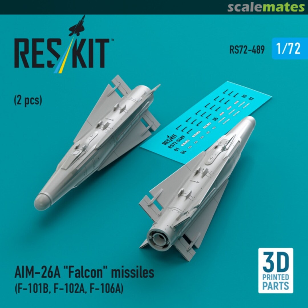 Boxart AIM-26A "Falcon" missiles (2 pcs) (3D Printed) RS72-0489 ResKit