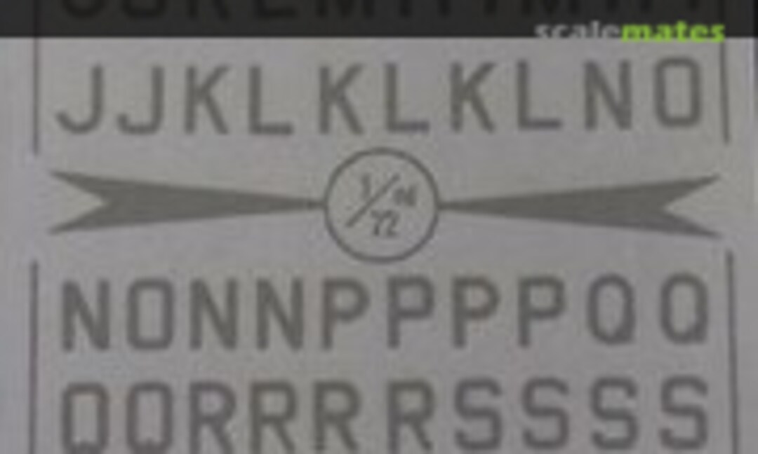 1:72 RAF Squadron Code Letters (Almark Decals A-18B) A-18B