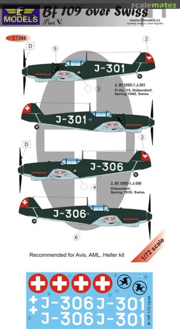 Boxart Bf-109 OVER SWISS Part V. C7266 LF Models