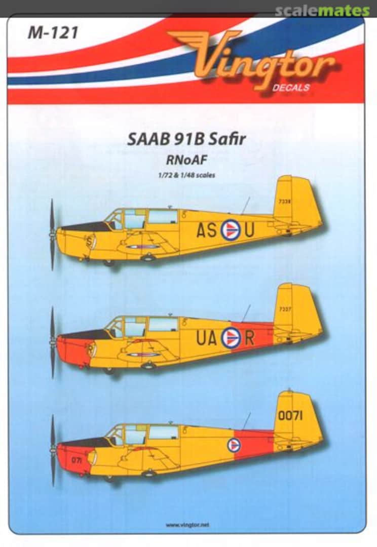 Boxart Saab 91 Safir - RNoAF ( & scale on one sheet) x121 Vingtor Decals Boxart Saab 91 Safir - RNoAF ( & scale on one sheet) x121 Vingtor Decals