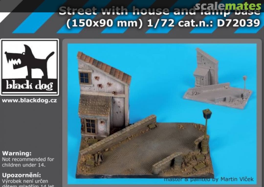 Boxart Street with house and lamp base (150x90 mm) D72039 Black Dog Boxart Street with house and lamp base (150x90 mm) D72039 Black Dog
