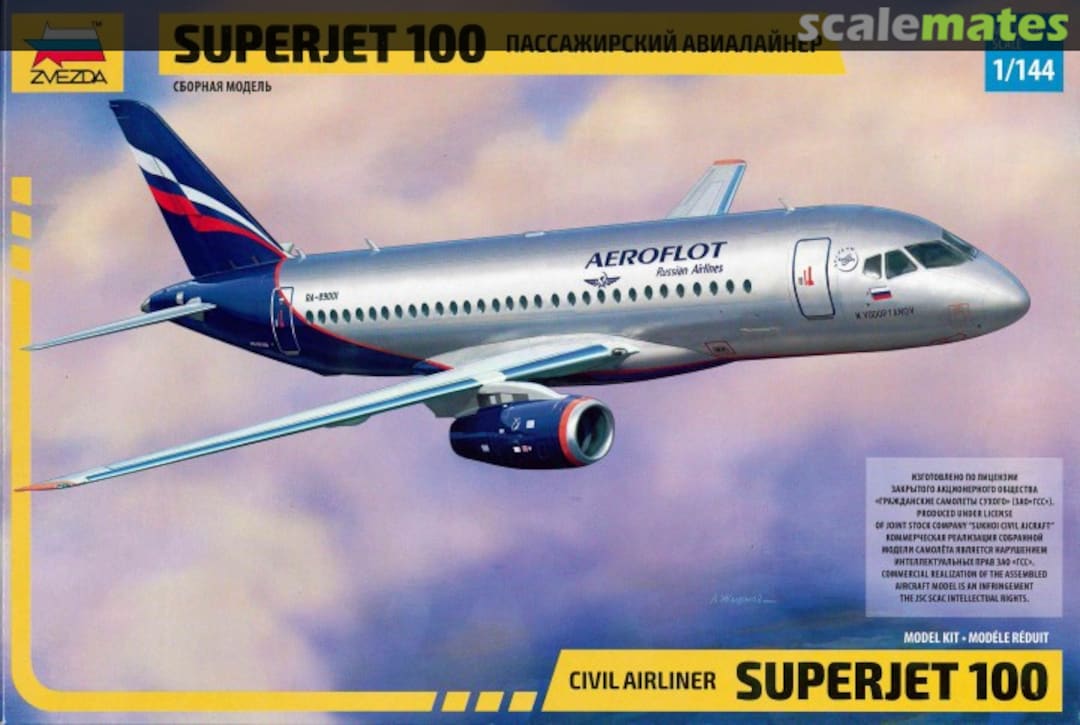 Boxart Sukhoi Superjet 100 7009 Zvezda Boxart Sukhoi Superjet 100 7009 Zvezda