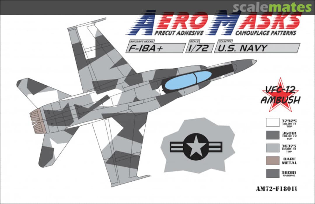 Boxart F-18+ US Navy VFC-12 Ambush AM72-F1801 AeroMasks Boxart F-18+ US Navy VFC-12 Ambush AM72-F1801 AeroMasks