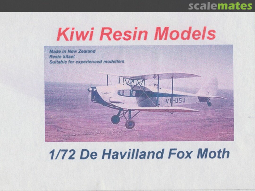 Boxart De Havilland Fox Moth Kiwi Resin Models Boxart De Havilland Fox Moth Kiwi Resin Models