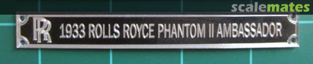Boxart Rolls Royce Name Plaque Scaledetails Boxart Rolls Royce Name Plaque Scaledetails