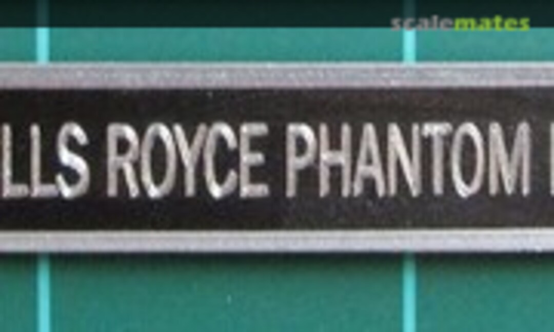 1:8 Rolls Royce Name Plaque (Scaledetails )