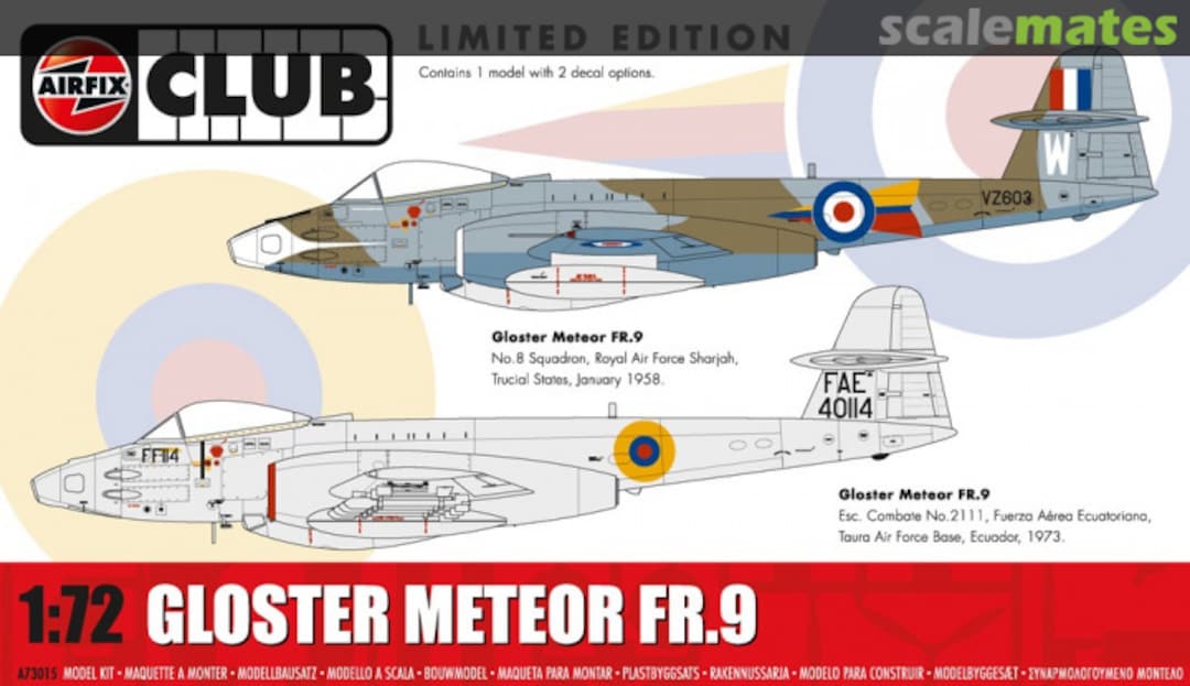 Boxart Gloster Meteor FR.9 A73015 Airfix Boxart Gloster Meteor FR.9 A73015 Airfix