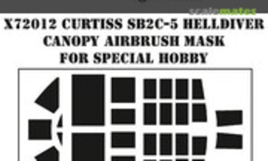 1:72 Curtiss SB2C-5 Helldiver Canopy Airbrush Mask (MH Models X72012) X72012