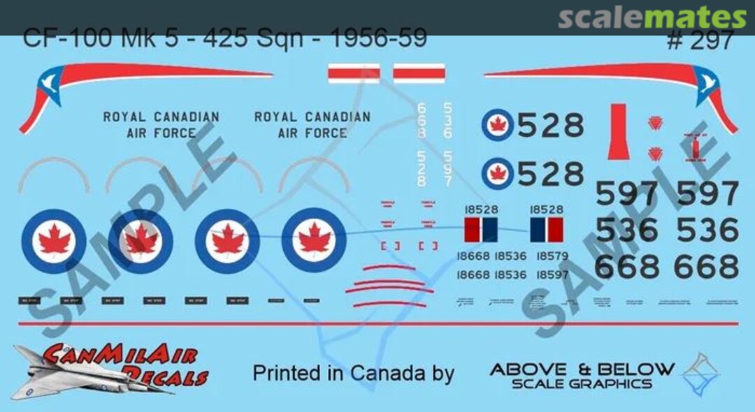 Boxart Avro CF-100 Canuck Mk. 5 - 425 Sqn (1958) 297 Above & Below Graphics Boxart Avro CF-100 Canuck Mk. 5 - 425 Sqn (1958) 297 Above & Below Graphics