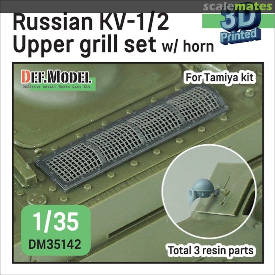 Boxart Russian KV-1/2 Upper grill set w/ horn DM35142 Def.Model Boxart Russian KV-1/2 Upper grill set w/ horn DM35142 Def.Model