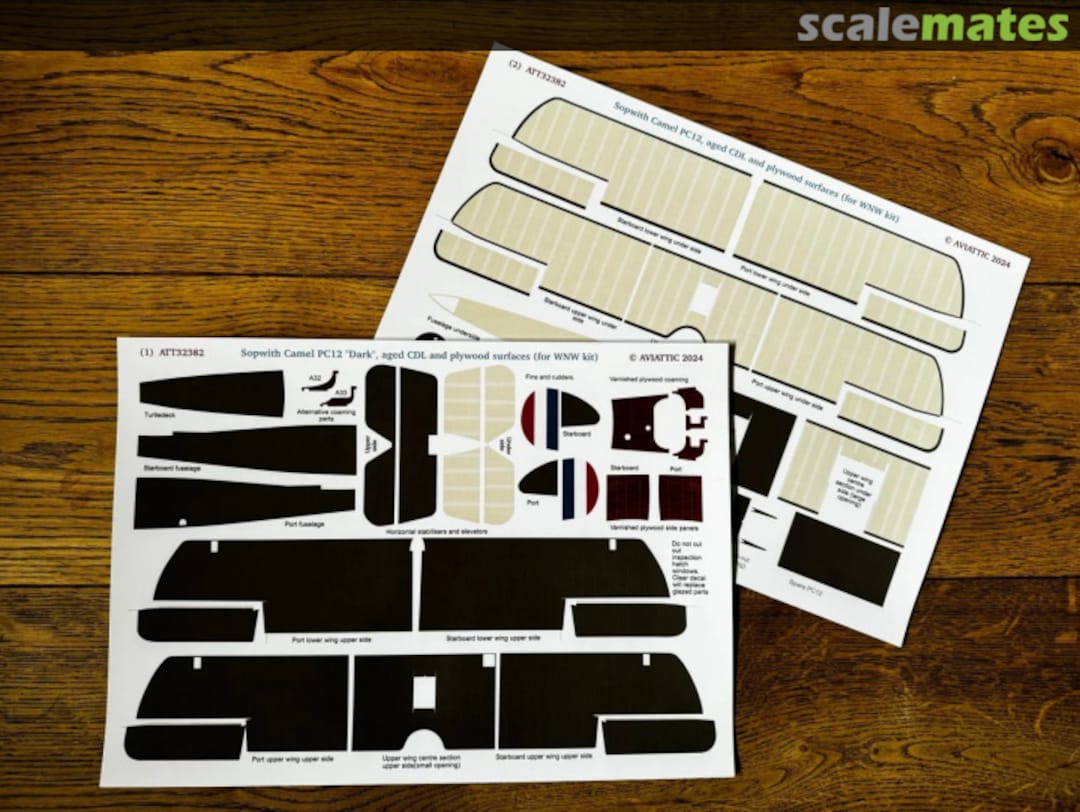 Boxart Sopwith Camel PC12 'dark', aged CDL & plywood surfaces ATT32382 Aviattic Boxart Sopwith Camel PC12 'dark', aged CDL & plywood surfaces ATT32382 Aviattic