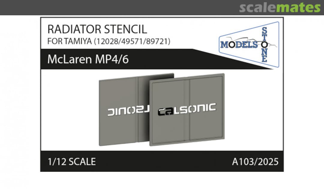Boxart McLaren MP4/6 Radiator Stencil A103/2025 Stone Models