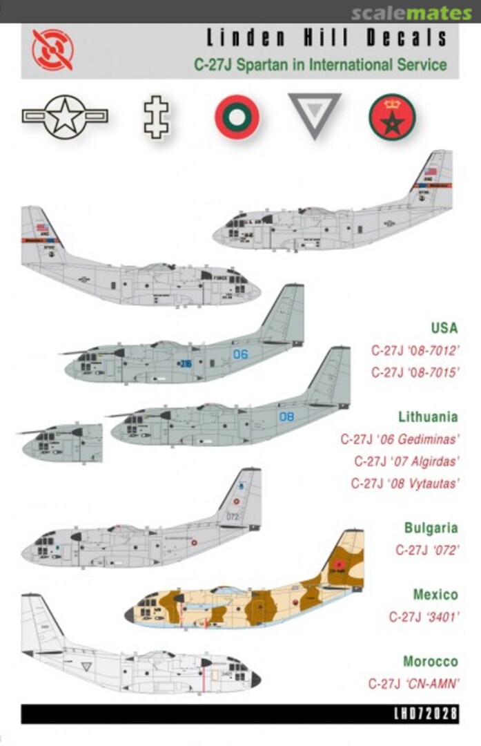 Boxart C-27J Spartan in International Service LHD72028 Linden Hill Decals Boxart C-27J Spartan in International Service LHD72028 Linden Hill Decals