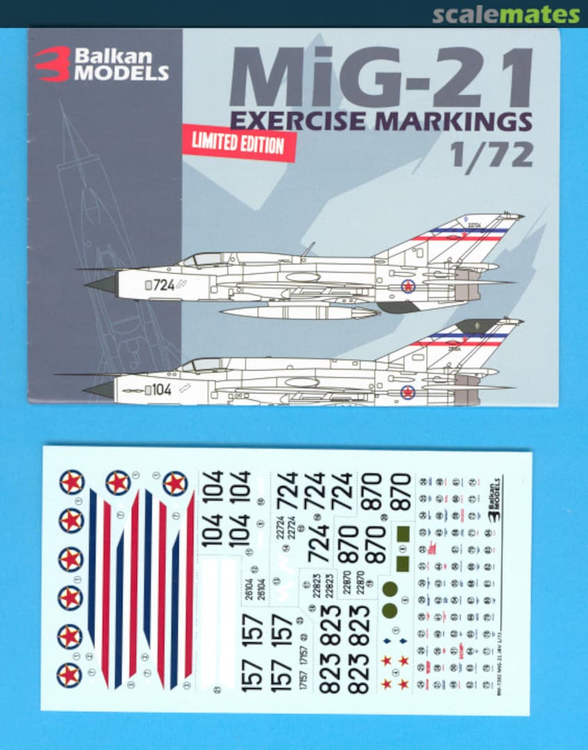 Contents MiG-21 Exercise Markings BM-7202 Balkan Models Contents MiG-21 Exercise Markings BM-7202 Balkan Models