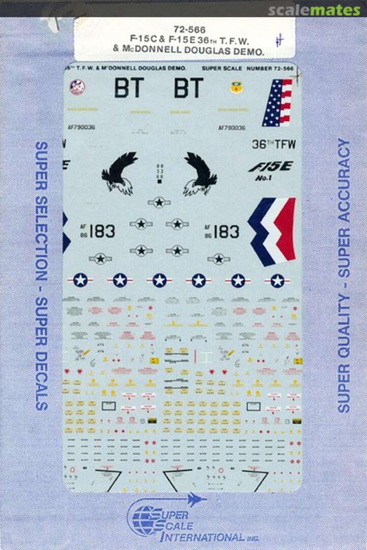 Boxart F-15C & F-15E 72-566 SuperScale International Boxart F-15C & F-15E 72-566 SuperScale International