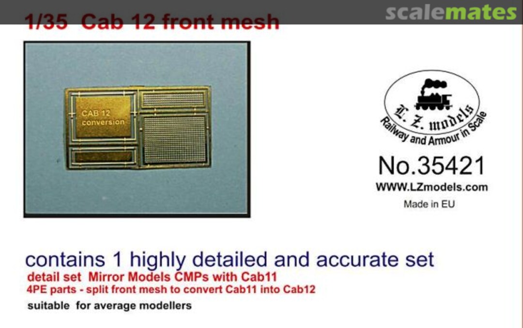 Boxart Split front mesh for Cab12 35421 L.Z. Models Boxart Split front mesh for Cab12 35421 L.Z. Models