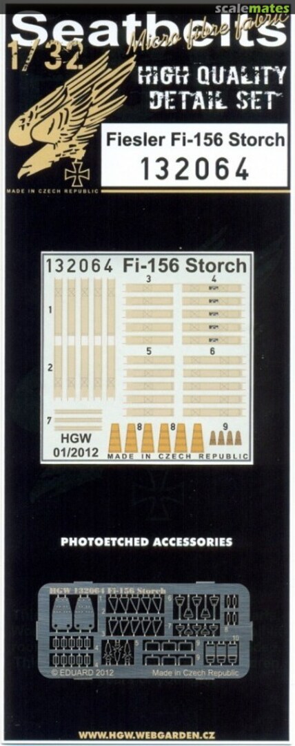 Boxart Fiesler Fi-156 Storch Seatbelts 132064 HGW Models