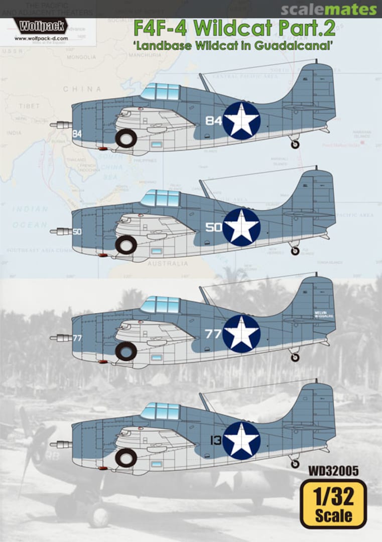 Boxart F4F-4 Wildcat Part.2 'Landbase Wildcat in Guadalcanal' WD32005 Wolfpack