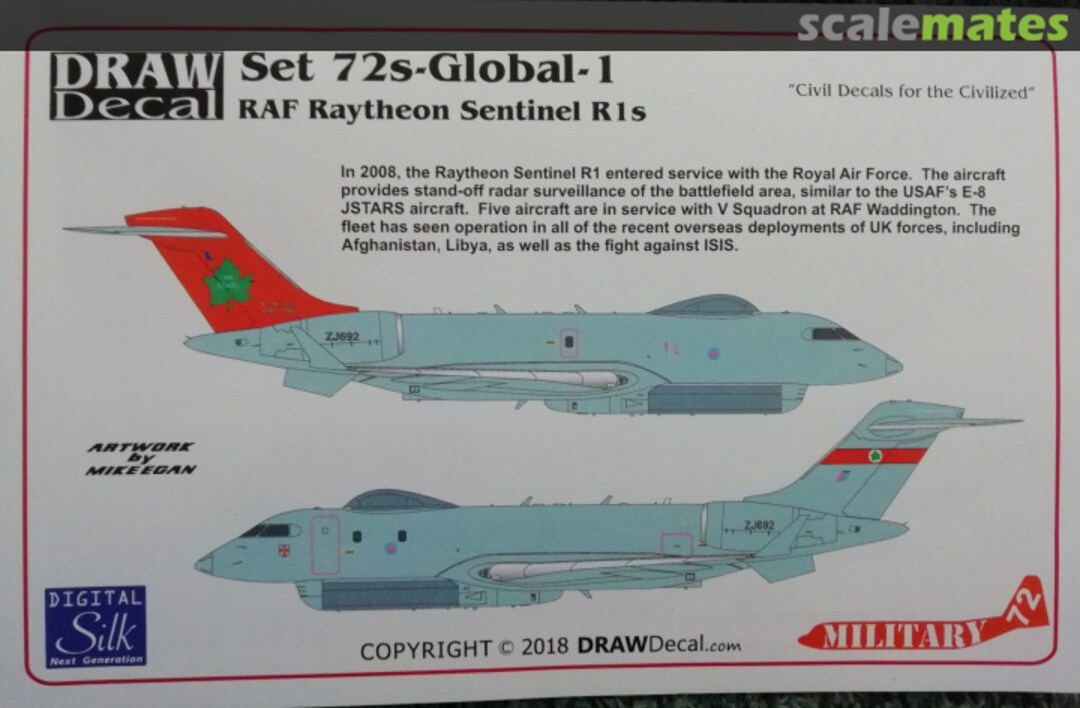 Boxart RAF Raytheon Sentinel R1s 72s-Global-1 Draw Decal Boxart RAF Raytheon Sentinel R1s 72s-Global-1 Draw Decal