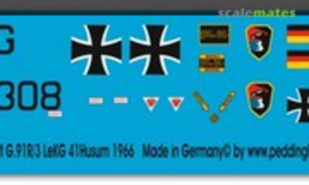 1:72 Fiat G.91 R /3 LeKG 41 Husum 1966 (Peddinghaus-Decals EP 1260) EP 1260