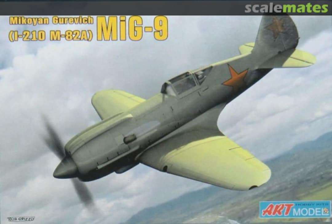 Boxart Mikoyan Gurevich MiG-9 (I-210 M-82A) 7207 ART model Boxart Mikoyan Gurevich MiG-9 (I-210 M-82A) 7207 ART model