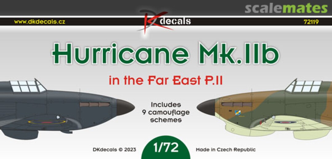Boxart Hawker Hurricane Mk.IIB in the Far East, Pt.2 72119 DK Decals Boxart Hawker Hurricane Mk.IIB in the Far East, Pt.2 72119 DK Decals
