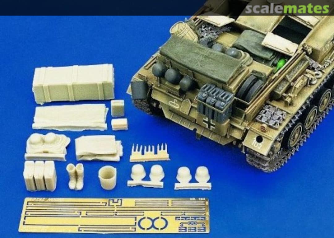 Boxart StuG III Ausf. F Stowage Set 134 Royal Model Boxart StuG III Ausf. F Stowage Set 134 Royal Model