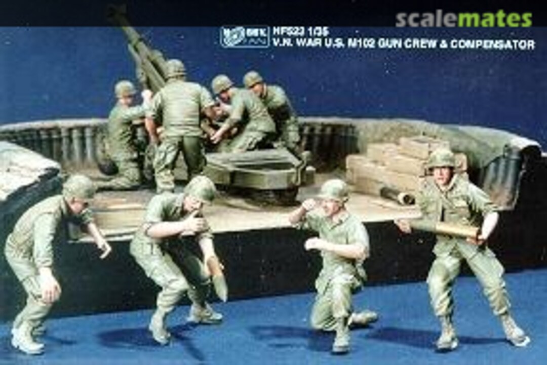 Boxart M102 U.S. Gun Crew & Compensator HF523 Hobby Fan Boxart M102 U.S. Gun Crew & Compensator HF523 Hobby Fan