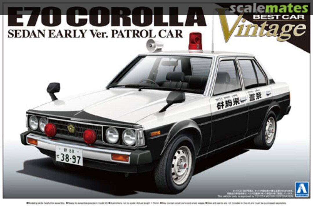 Boxart E70 Corolla Sedan Early Ver. Patrol Car 010846 Aoshima Boxart E70 Corolla Sedan Early Ver. Patrol Car 010846 Aoshima
