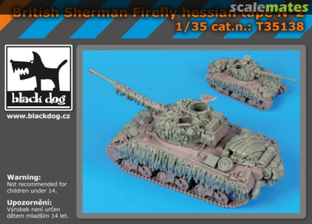 Boxart British Sherman Firefly hessian tape N°2 T35138 Black Dog Boxart British Sherman Firefly hessian tape N°2 T35138 Black Dog