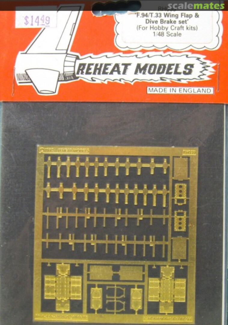 Boxart F-94/T-33 Wing Flap & Dive Brake set RH059 Reheat Models Boxart F-94/T-33 Wing Flap & Dive Brake set RH059 Reheat Models