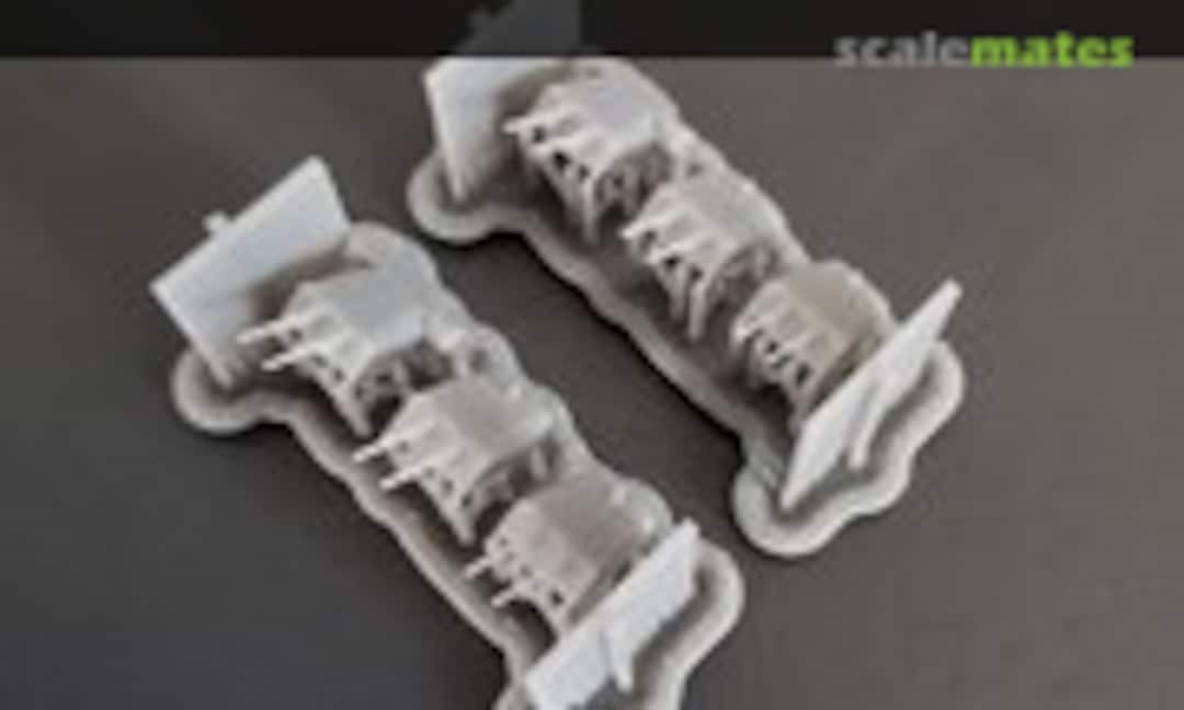 1:600 Bismarck and Tirpitz 15 cm L/55 (5.9"/55 cal.) Secondary Battery Turrets (set of 6) (Model Monkey 600-Bis.15cm.Trrts) 600-Bis.15cm.Trrts