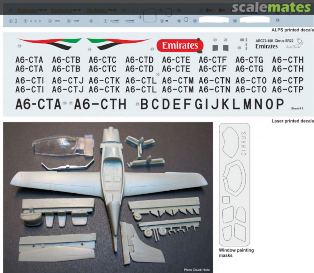 Contents Cirrus SR22 ARC72-K08B Arctic Decals Contents Cirrus SR22 ARC72-K08B Arctic Decals