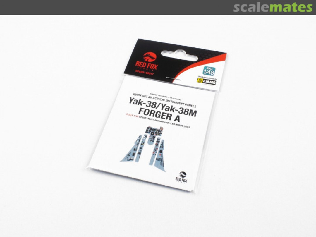 Boxart Yak-38/Yak 38M Forger A 3D acrylic instrument panel RFSQS-48017 Red Fox Studio