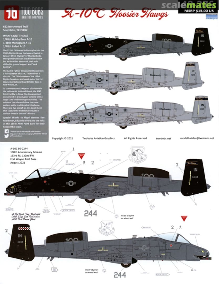 Boxart A-10C Hoosier Hawgs 48-276 TwoBobs Aviation Graphics Boxart A-10C Hoosier Hawgs 48-276 TwoBobs Aviation Graphics