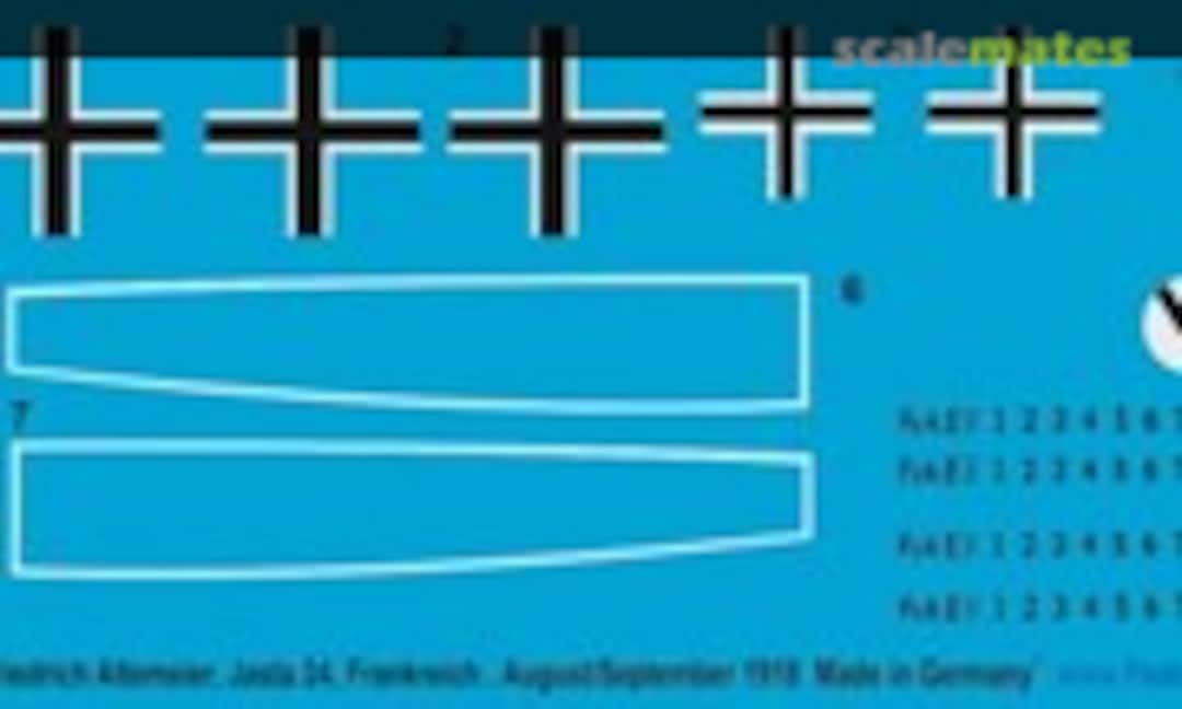 1:48 Fokker E.V Friedrich Altemeier, Jasta 24, Frankreich, August/September 1918 (Peddinghaus-Decals 48 3746) 48 3746